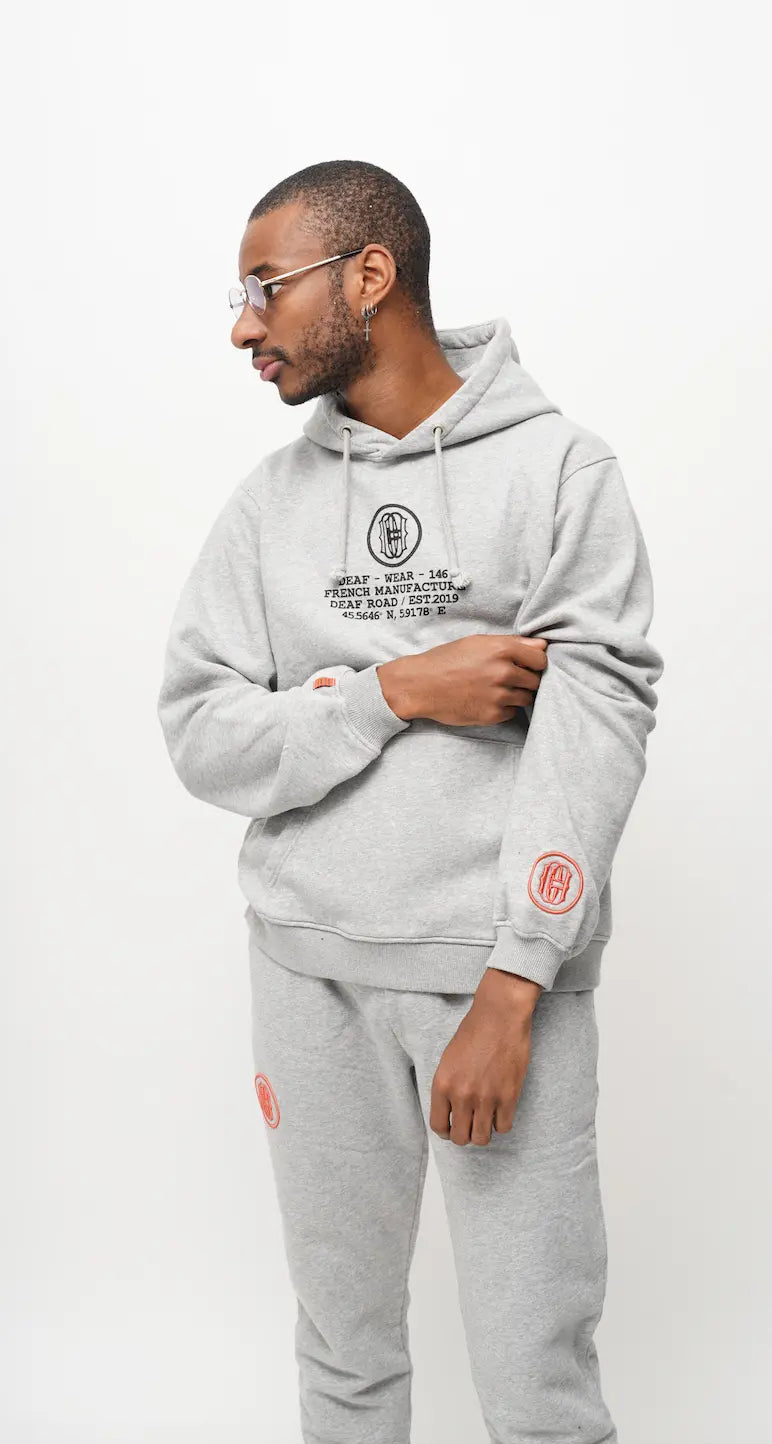 hoodie gris manufacture Alphonse