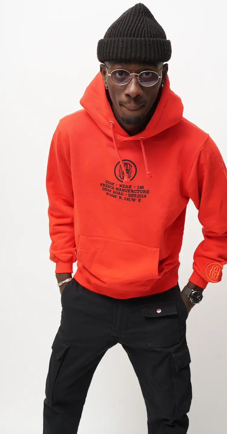 hoodie rouge manufacture Alfresh