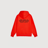 hoodie rouge manufacture dos