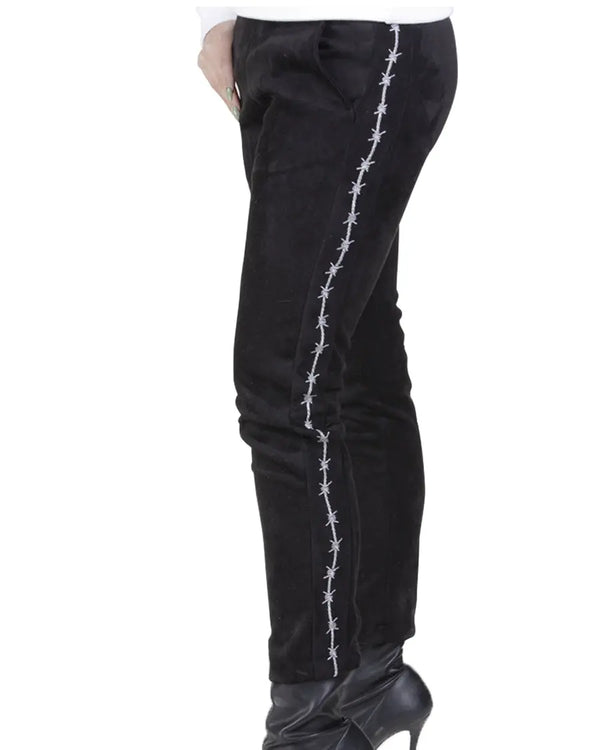 Pants Black Suede Chain